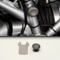 BMW R1200GS R1200GSA Machined Aluminum ZPlug: Small Right Rear Frame Junction