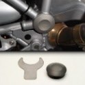 BMW R1200GS R1200GSA Machined Aluminum ZPlug: Large Left Rear Frame Junction